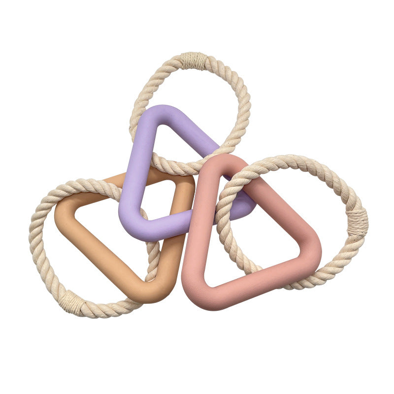TPR Triangle Tug & Chew Dog Toy – Interactive Training Toy for Dogs