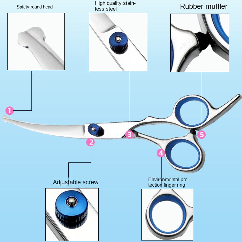 Stainless Steel Dog Grooming Scissors – Professional Pet Beauty Scissors for Dogs
