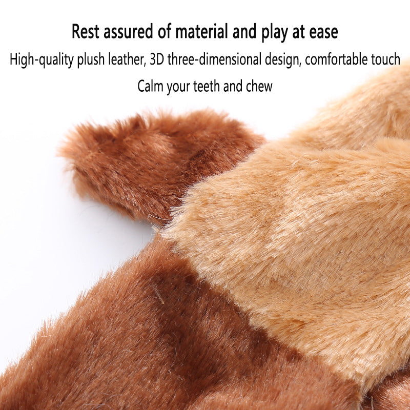 Bite-Resistant Plush Squeaky Dog Toy – Durable Soft Chew Toy for Dogs