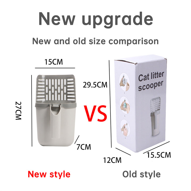 Integrated Cat Litter Shovel with Stand – Self-Standing PP Scoop for Easy Litter Box Cleaning
