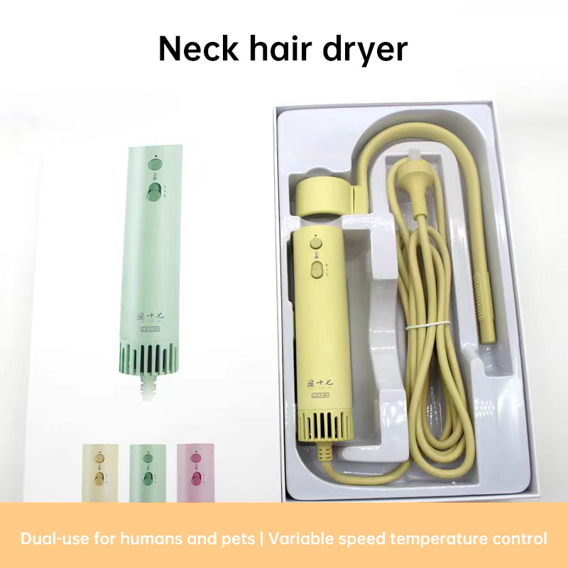High-Speed Quiet Pet Hair Dryer – 1400W Fast Drying Dog Grooming Dryer with Neck Stand | 220V