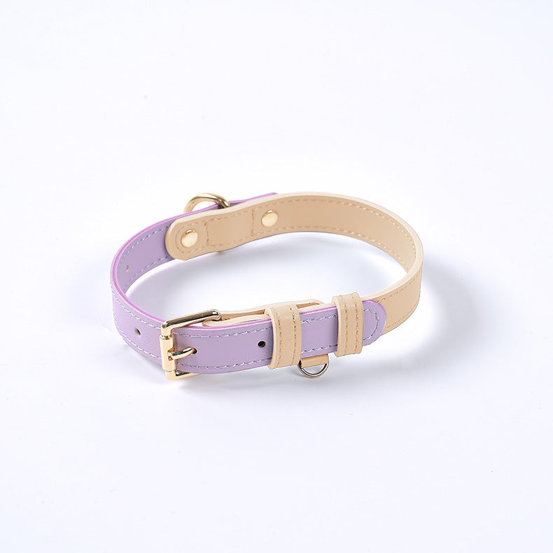 Genuine Leather Dog & Cat Collar – Premium Pet Collar in S, M, L