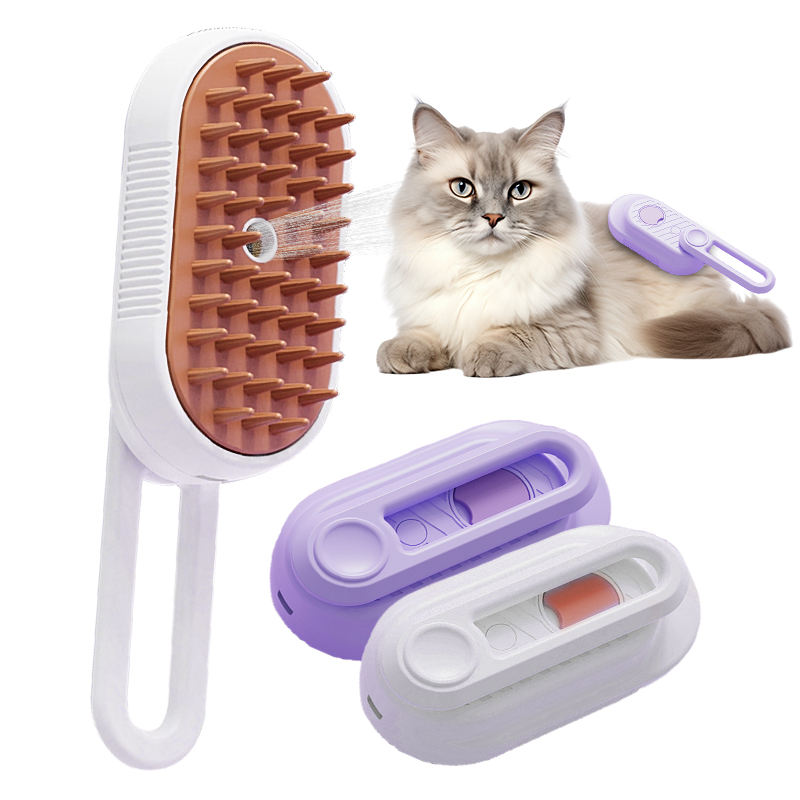 Electric Spray Massage Pet Comb – USB Rechargeable Grooming Brush with Water Tank for Cats & Dogs