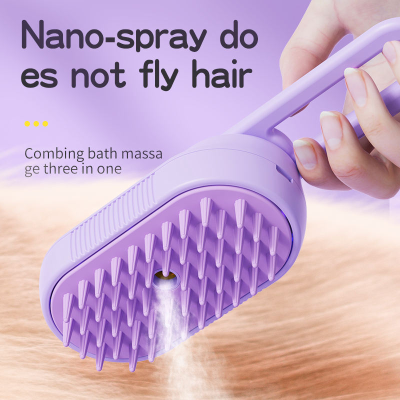Electric Spray Massage Pet Comb – USB Rechargeable Grooming Brush with Water Tank for Cats & Dogs
