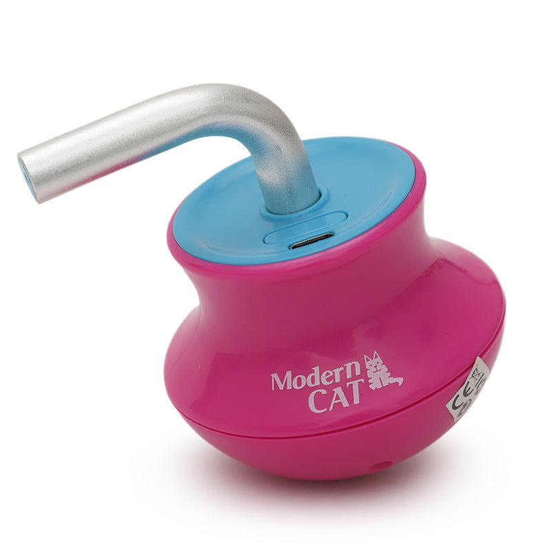 Electric Cat Teasing Tumbler – Auto-Rocking Gyroscope Wand Toy for Cats