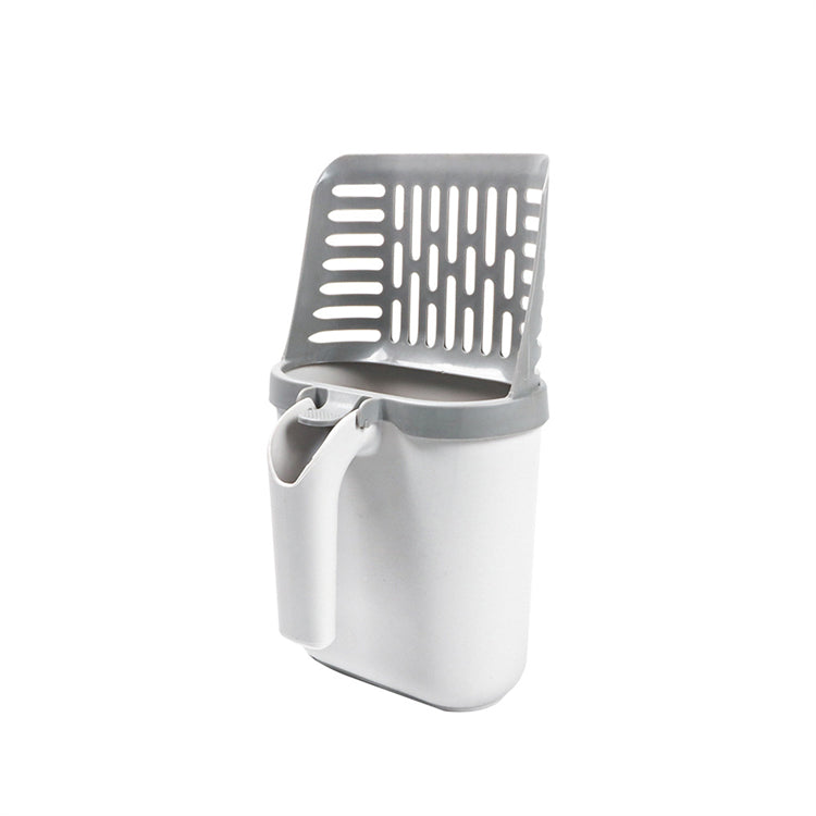 Integrated Cat Litter Shovel with Stand – Self-Standing PP Scoop for Easy Litter Box Cleaning