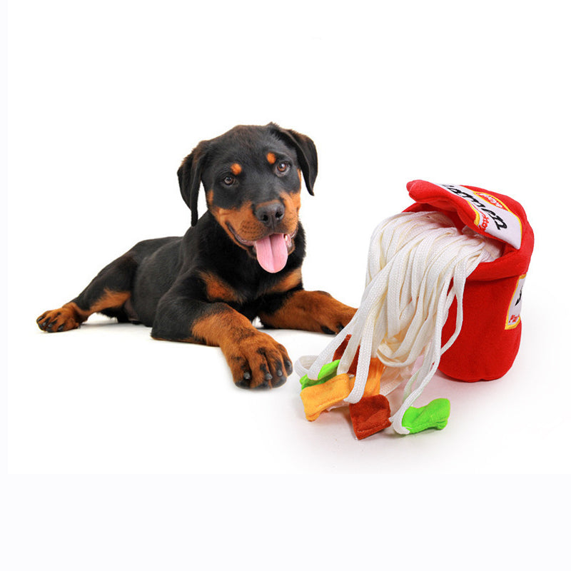 Ramen Sniffing Toy for Cats & Dogs – Soft Educational Plush Pet Toy