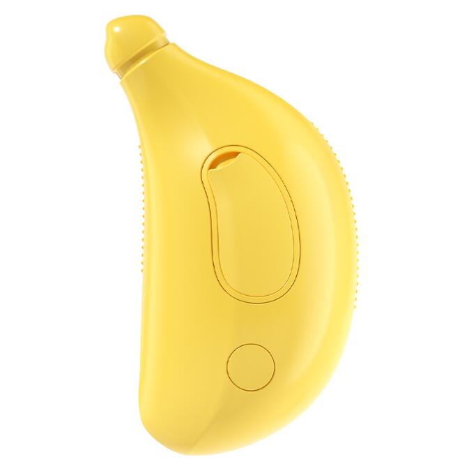 Banana-Shaped Steamy Pet Grooming Brush – Steam Hair Removal & Massage Brush for Cats & Dogs