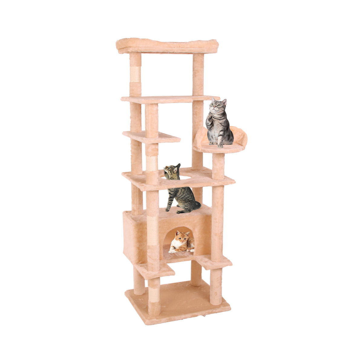 Cat Climbing Frame – Multi-Level Cat Tree with Soft Velvet Perches