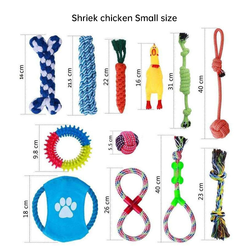 Cotton Rope Dog Toy Set – Bite & Teeth Grinding Chew Toys for Dogs
