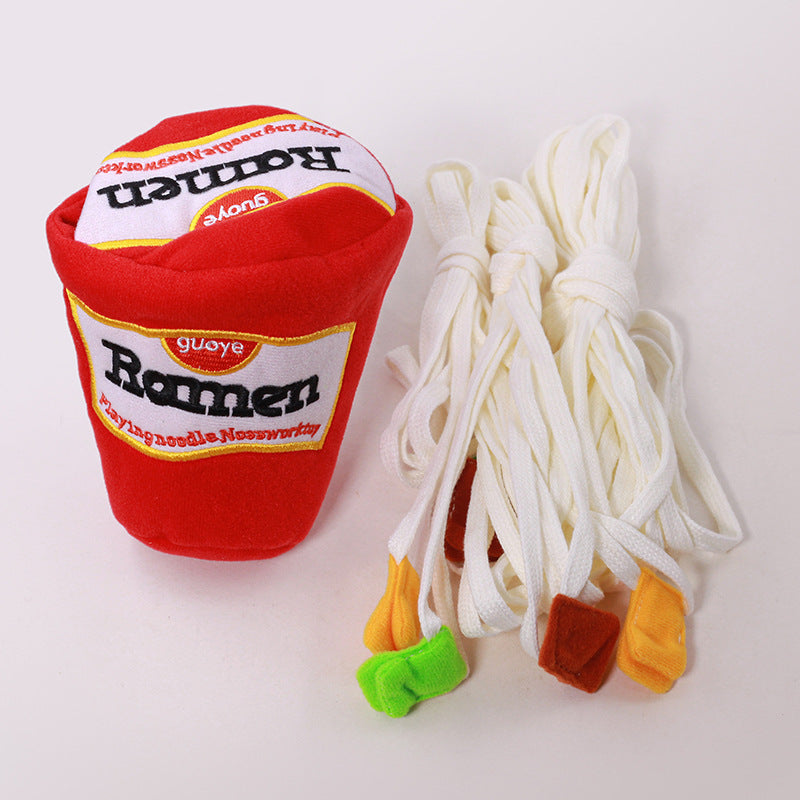 Ramen Sniffing Toy for Cats & Dogs – Soft Educational Plush Pet Toy