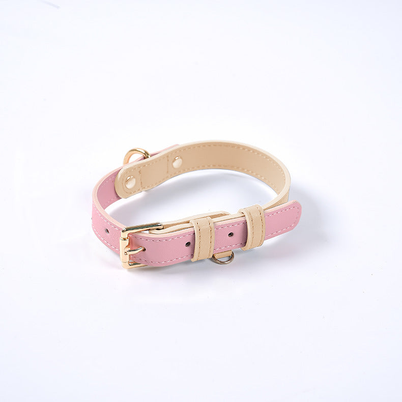 Genuine Leather Dog & Cat Collar – Premium Pet Collar in S, M, L