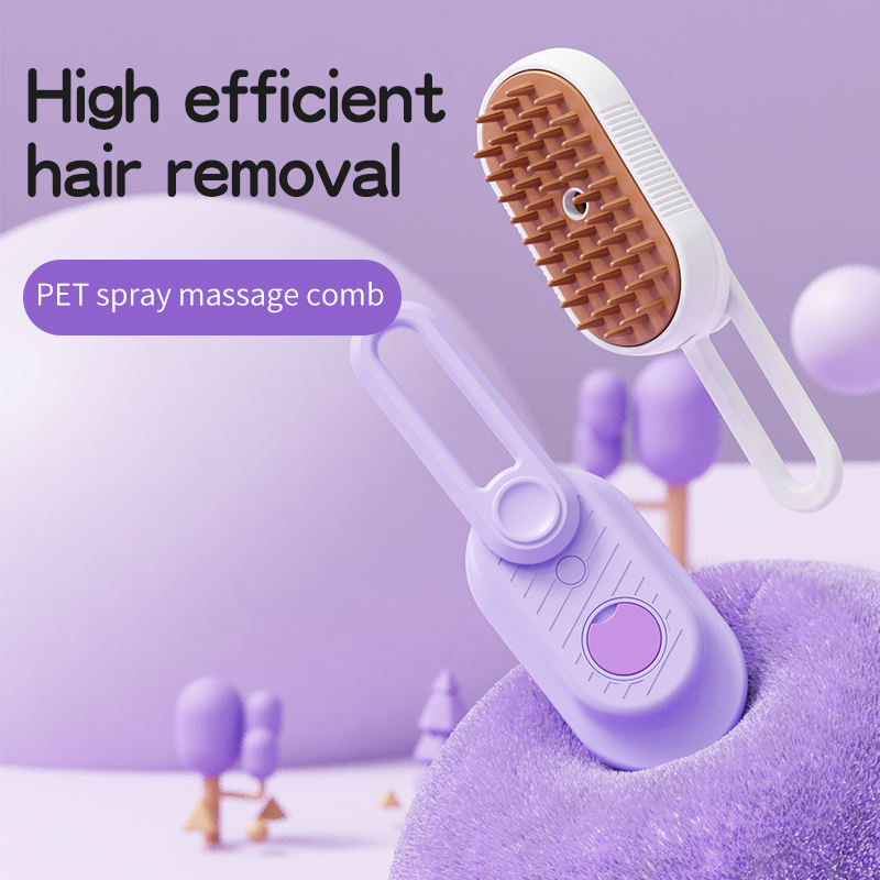 Electric Spray Massage Pet Comb – USB Rechargeable Grooming Brush with Water Tank for Cats & Dogs