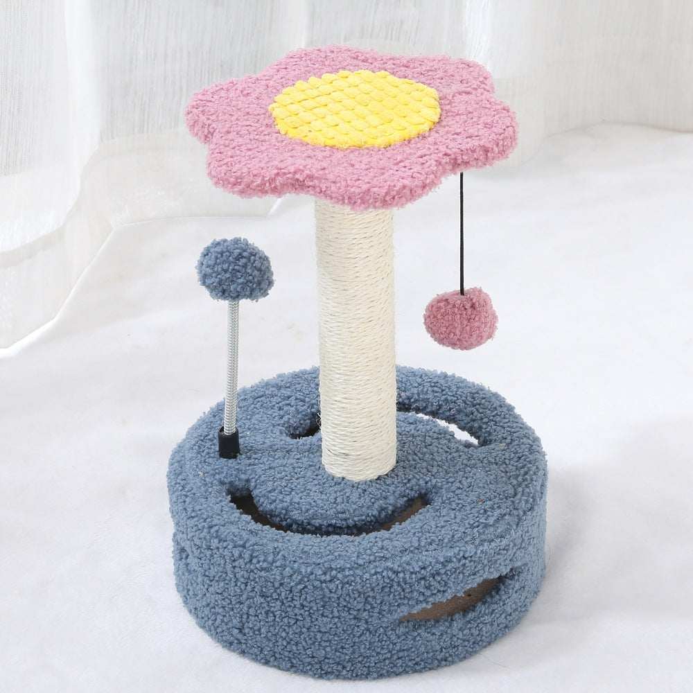 Multifunctional Cat Scratching Column – Cat Tree, Scratcher & Kitten Toy in One
