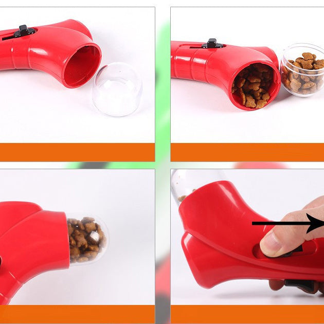 Pet Treat Launcher Toy – Interactive Food Throwing Toy for Dogs | Blue & Red