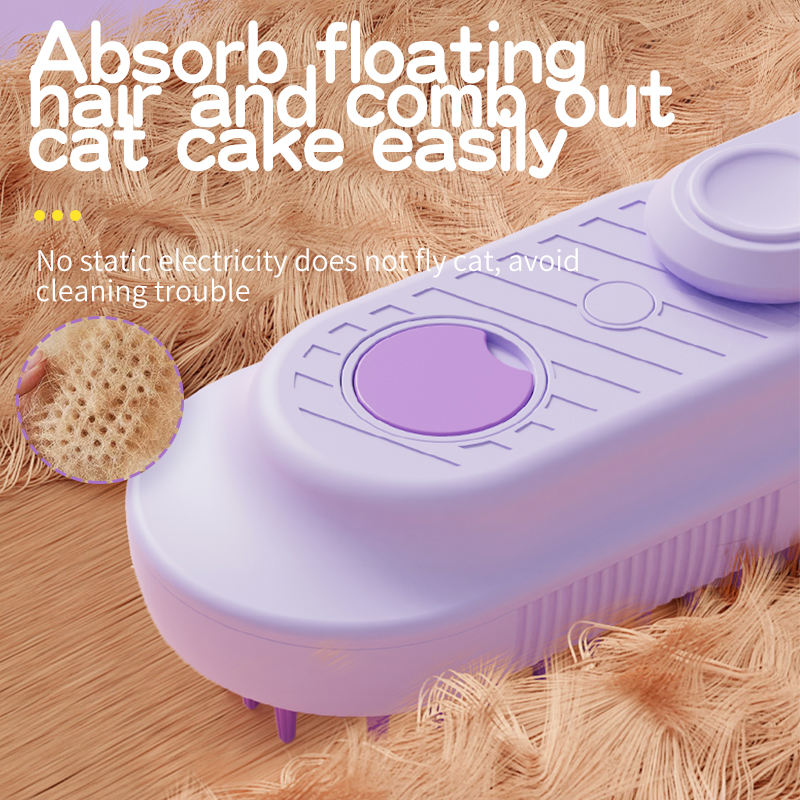 Electric Spray Massage Pet Comb – USB Rechargeable Grooming Brush with Water Tank for Cats & Dogs