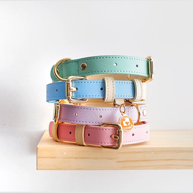 Genuine Leather Dog & Cat Collar – Premium Pet Collar in S, M, L