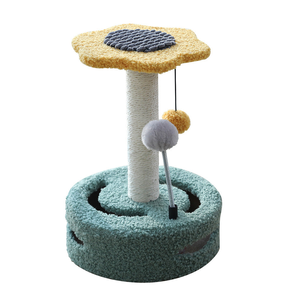 Multifunctional Cat Scratching Column – Cat Tree, Scratcher & Kitten Toy in One