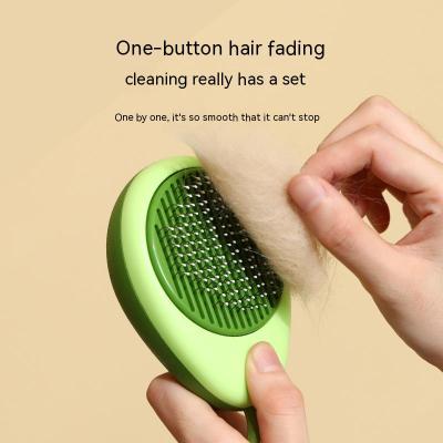 Avocado-Shaped Pet Grooming Brush – 2-in-1 De-Shedding & Massage Comb for Cats & Dogs