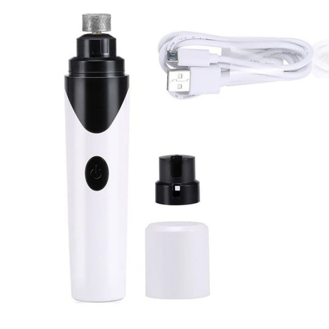 USB Electric Pet Nail Grinder – Quiet Rechargeable Nail Trimmer for Dogs, Cats & Small Pets