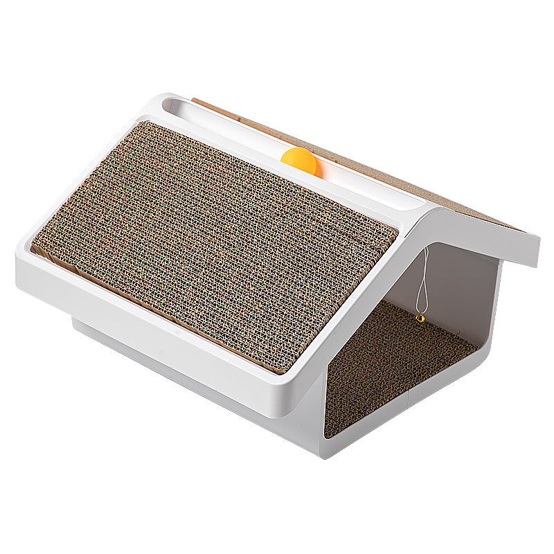 Cat Cottage Corrugated Scratching Board – Vertical Cat Claw Board & Hideaway
