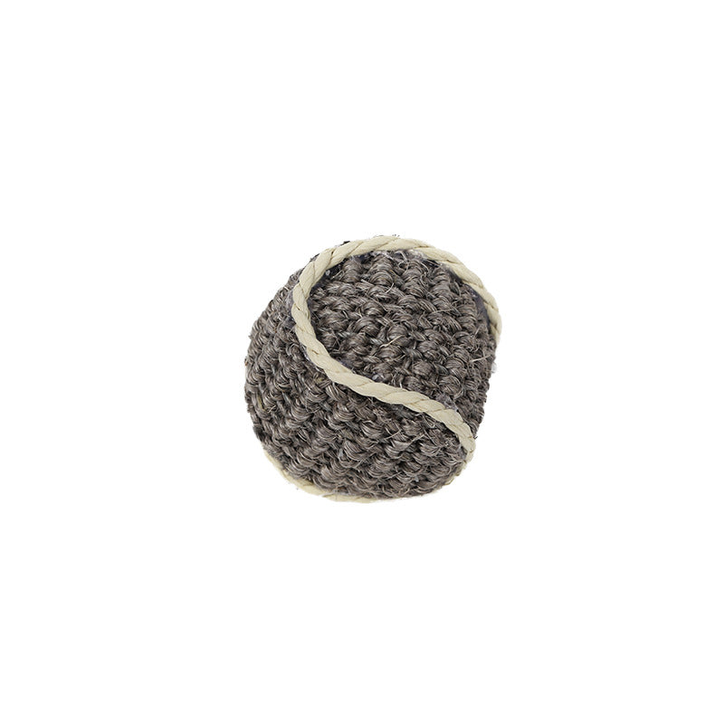 Natural Sisal Cat Ball Toy – Rattle Knitting Ball for Cats | 4.5cm, 3 Colors