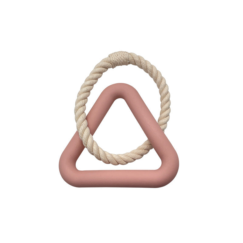 TPR Triangle Tug & Chew Dog Toy – Interactive Training Toy for Dogs