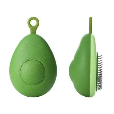 Avocado-Shaped Pet Grooming Brush – 2-in-1 De-Shedding & Massage Comb for Cats & Dogs