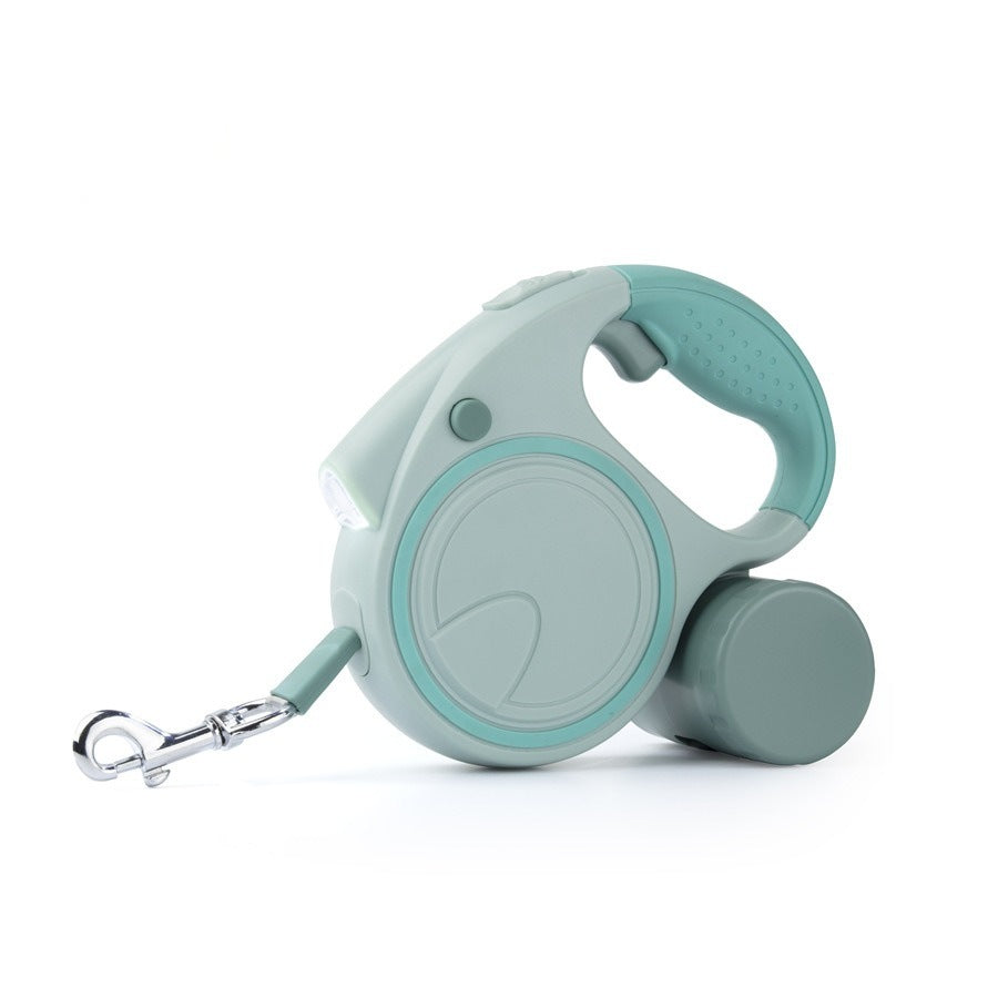 Retractable Dog Walking Leash with Flashlight – Auto-Lock Leash for Small & Medium Dogs