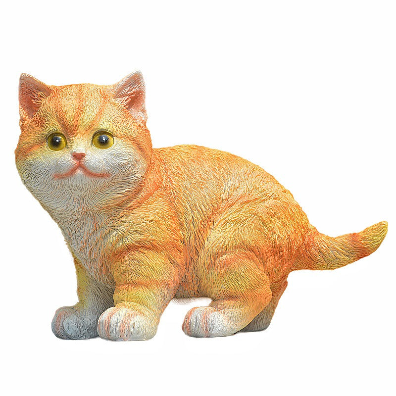 Outdoor Resin Cat Ornament – Decorative Garden Cat Statue for Home & Yard