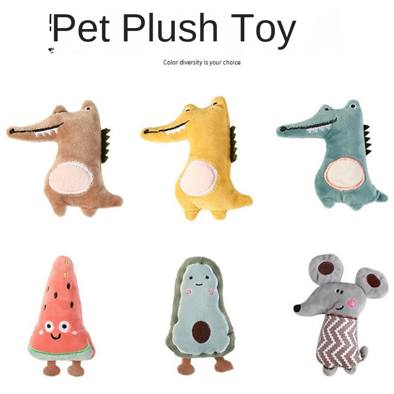 Cartoon Catnip Plush Toy for Cats – Watermelon, Mouse, Avocado & More