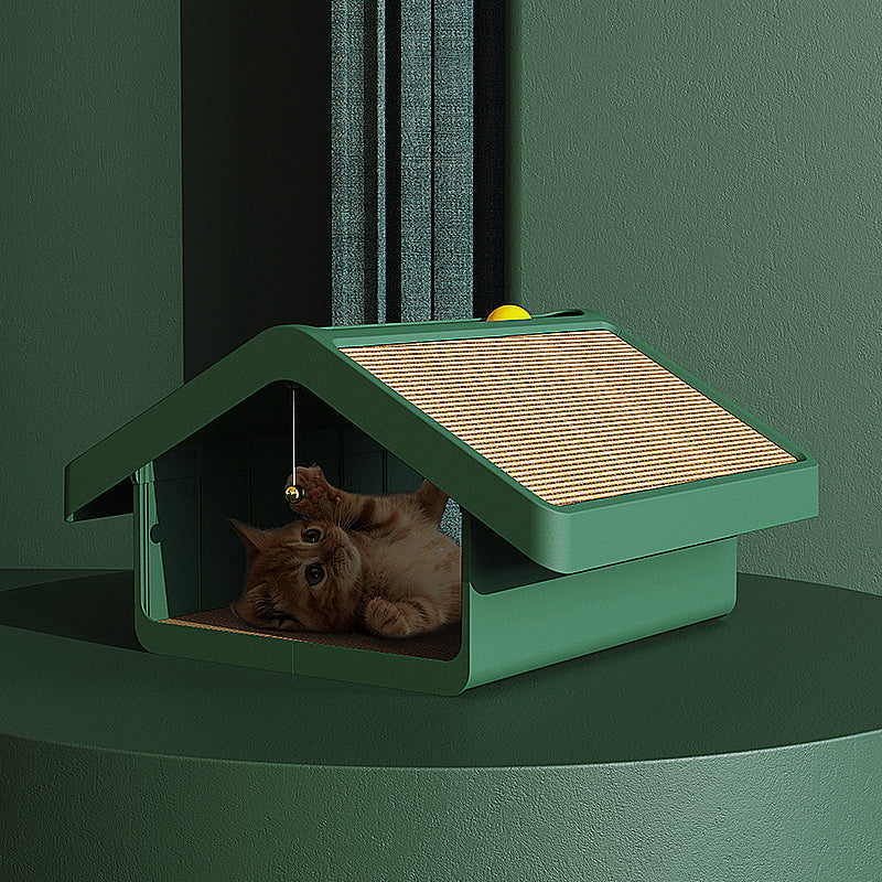 Cat Cottage Corrugated Scratching Board – Vertical Cat Claw Board & Hideaway