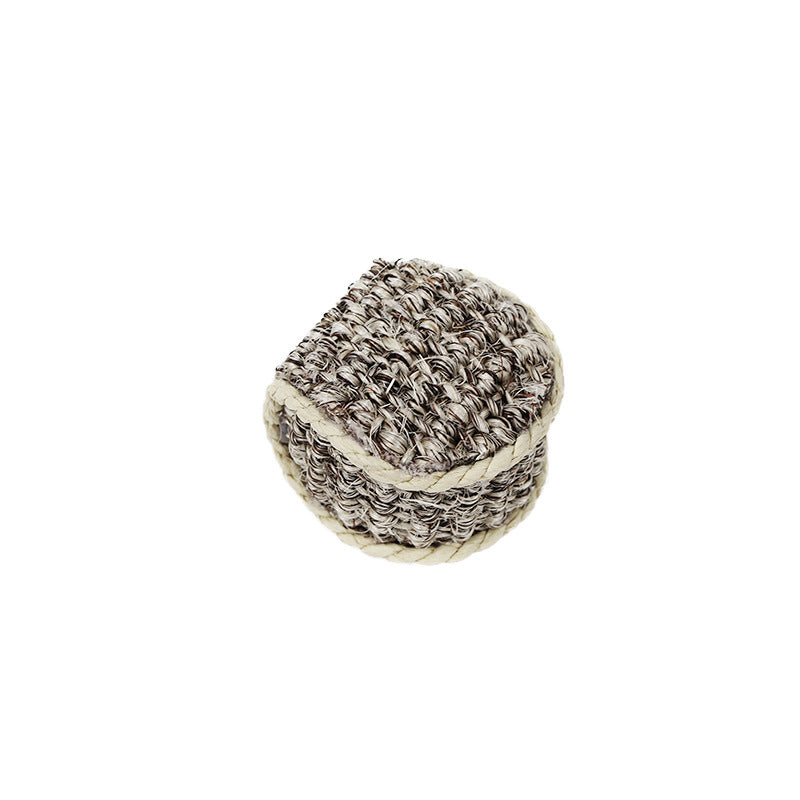 Natural Sisal Cat Ball Toy – Rattle Knitting Ball for Cats | 4.5cm, 3 Colors