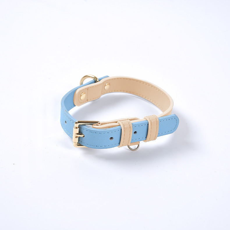 Genuine Leather Dog & Cat Collar – Premium Pet Collar in S, M, L