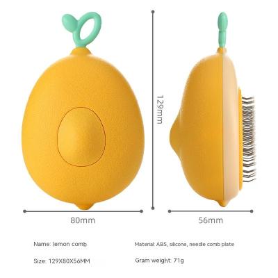 Avocado-Shaped Pet Grooming Brush – 2-in-1 De-Shedding & Massage Comb for Cats & Dogs