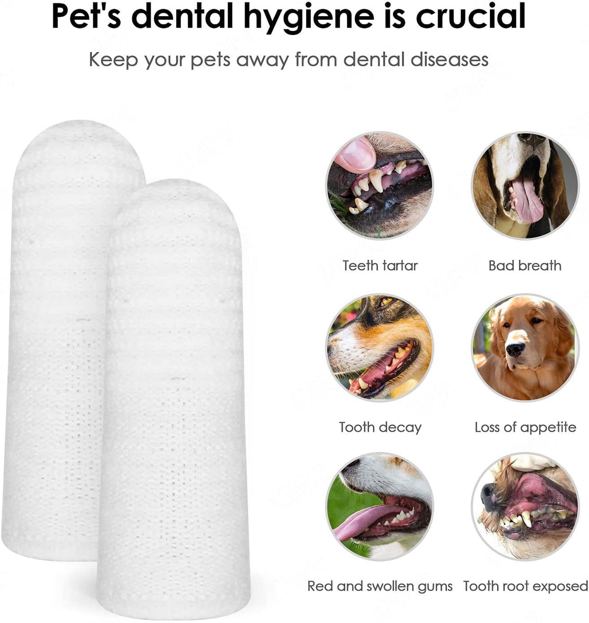 Pet Finger Toothbrush for Dogs & Cats – Oral Care Tool for Fresh Breath & Gum Health | Pack of 2