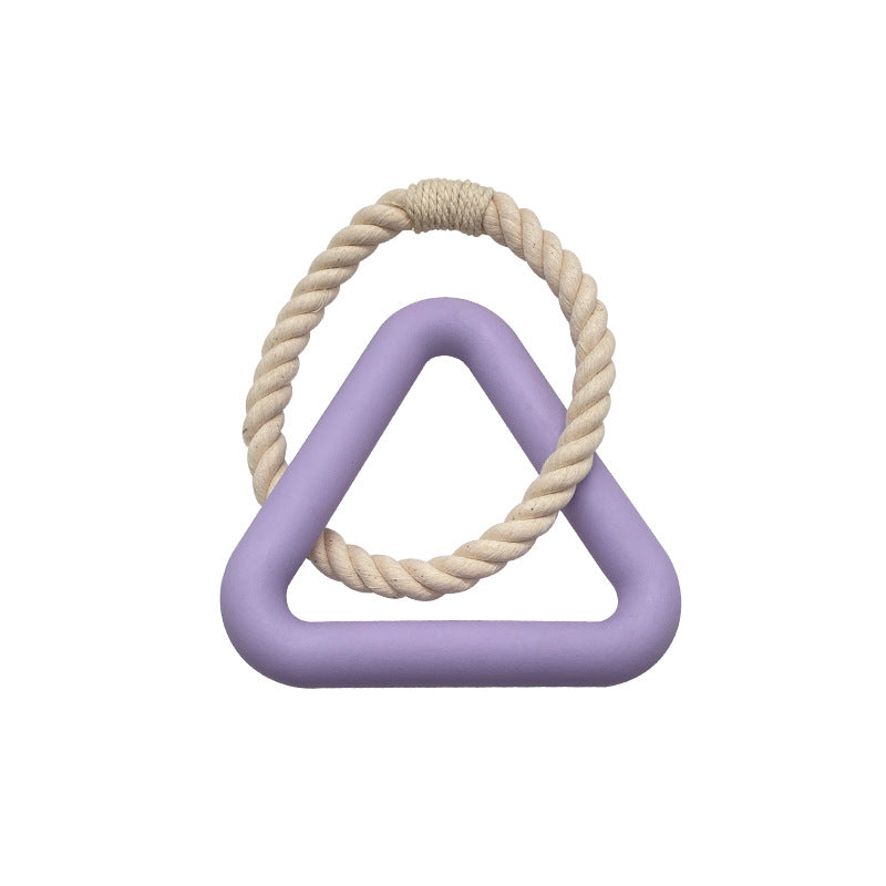 TPR Triangle Tug & Chew Dog Toy – Interactive Training Toy for Dogs