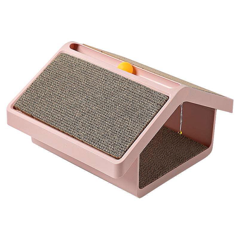 Cat Cottage Corrugated Scratching Board – Vertical Cat Claw Board & Hideaway