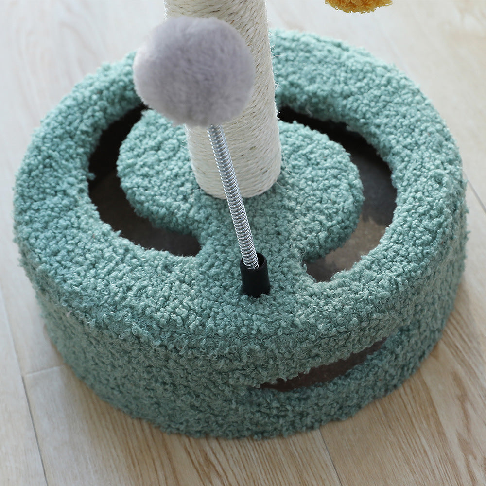 Multifunctional Cat Scratching Column – Cat Tree, Scratcher & Kitten Toy in One