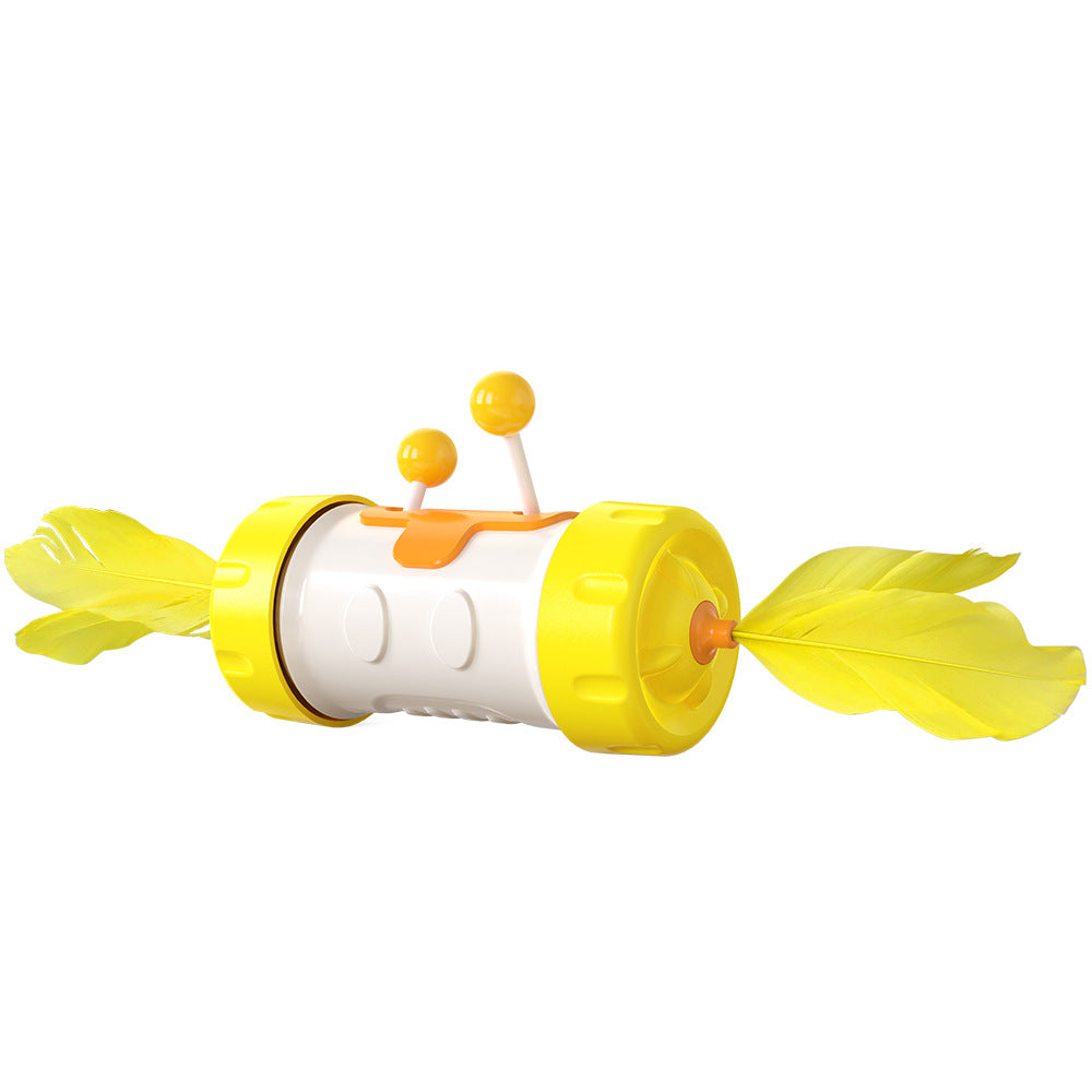 Cat Feather Tumbler Stick Toy – Interactive Wand & Ball Toy for Cats