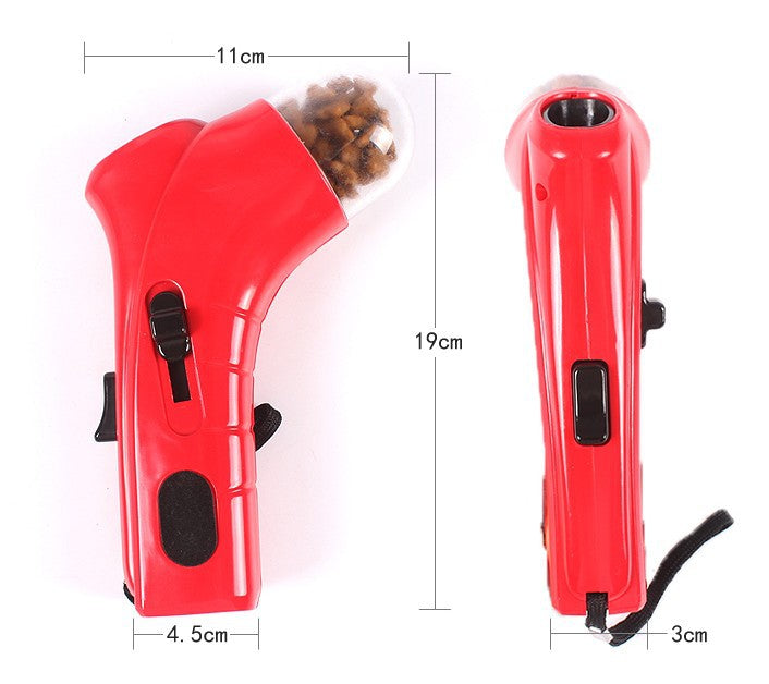 Pet Treat Launcher Toy – Interactive Food Throwing Toy for Dogs | Blue & Red