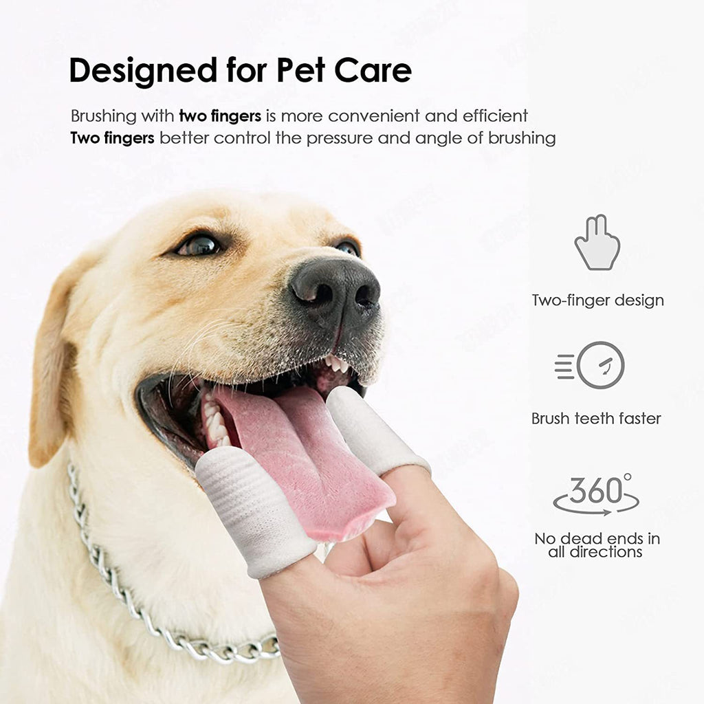 Pet Finger Toothbrush for Dogs & Cats – Oral Care Tool for Fresh Breath & Gum Health | Pack of 2
